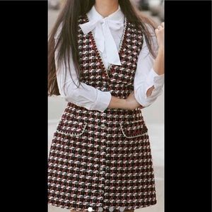 Zara plaid dress/ vest.